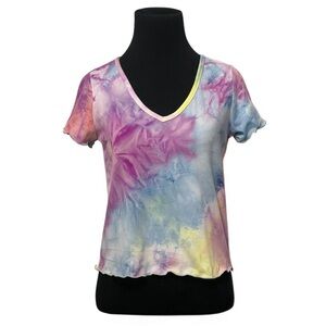 NWT! Olivia Rae Livi Short Sleeve Tie Dye Crop Top